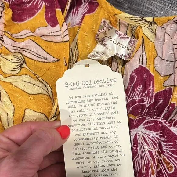 BOG Bohemian Original Gratitude Collective NWT floral romper - XS - Picture 10 of 12